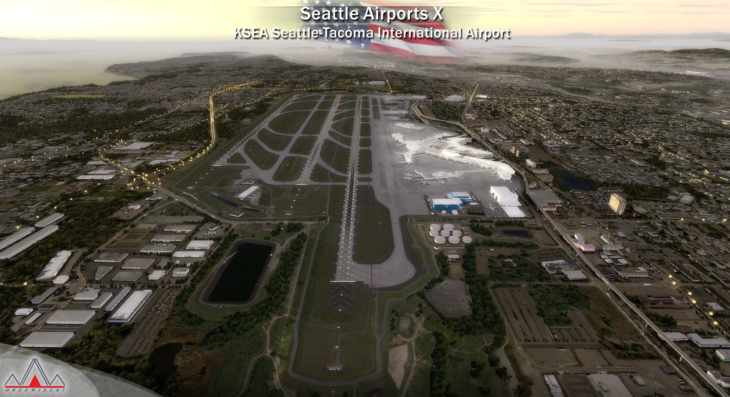 Landing西雅图，P3D v4.4 之光影提升-2781 